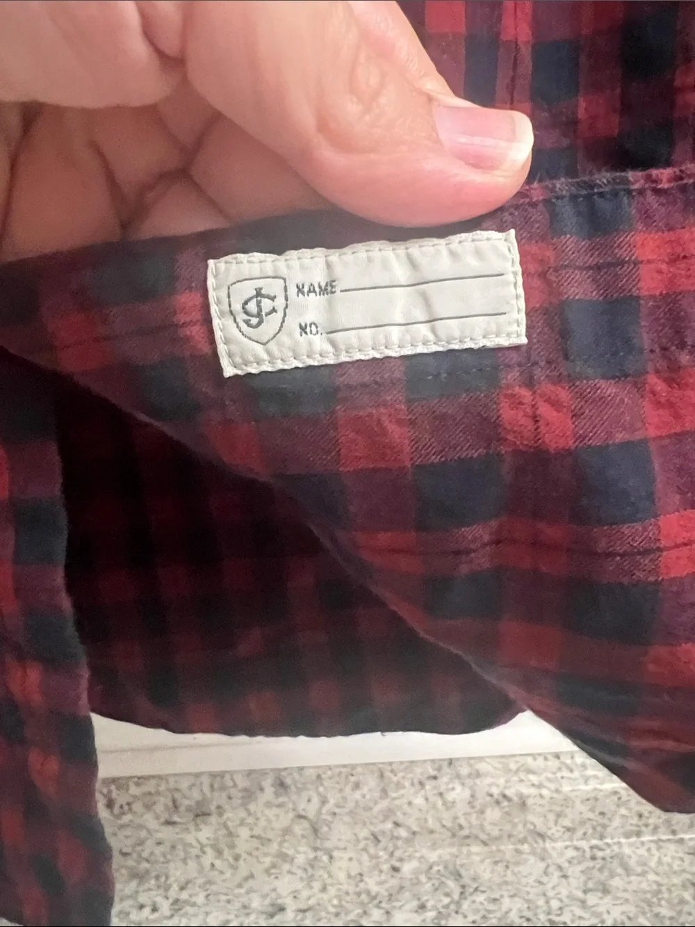 J. Crew Brushed Twill Red and Navy Plaid Button-Down Shirt